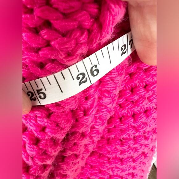 Anthropologie moth pink cardigan open front chunky knit cute girly bright summer - Picture 7 of 7